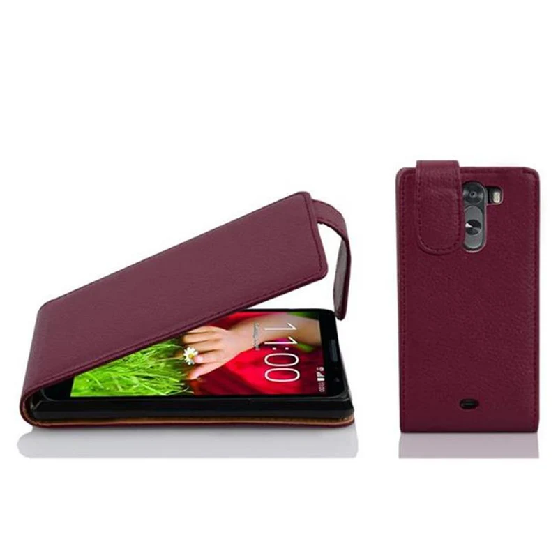 Cadorabo Hülle kompatibel mit LG G2 MINI Schutzhülle im Flip Design aus strukturiertem Kunstleder