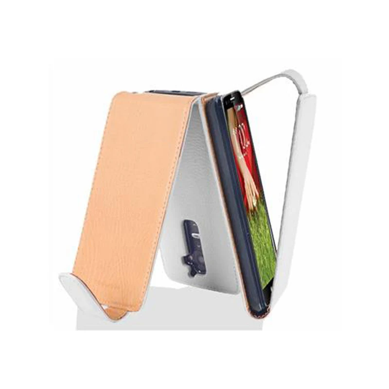 Cadorabo Hülle kompatibel mit LG G2 Schutzhülle im Flip Design aus strukturiertem Kunstleder