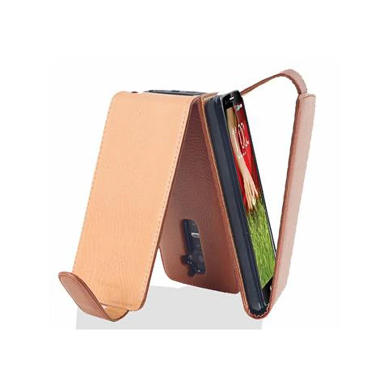Cadorabo Hülle kompatibel mit LG G2 Schutzhülle im Flip Design aus strukturiertem Kunstleder