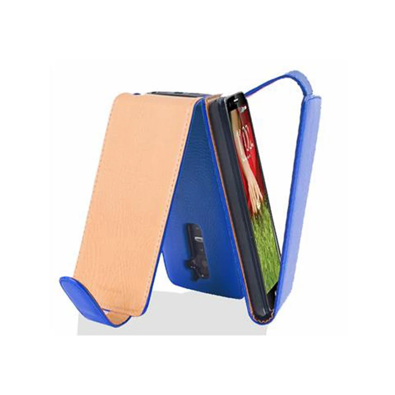 Cadorabo Hülle kompatibel mit LG G2 Schutzhülle im Flip Design aus strukturiertem Kunstleder