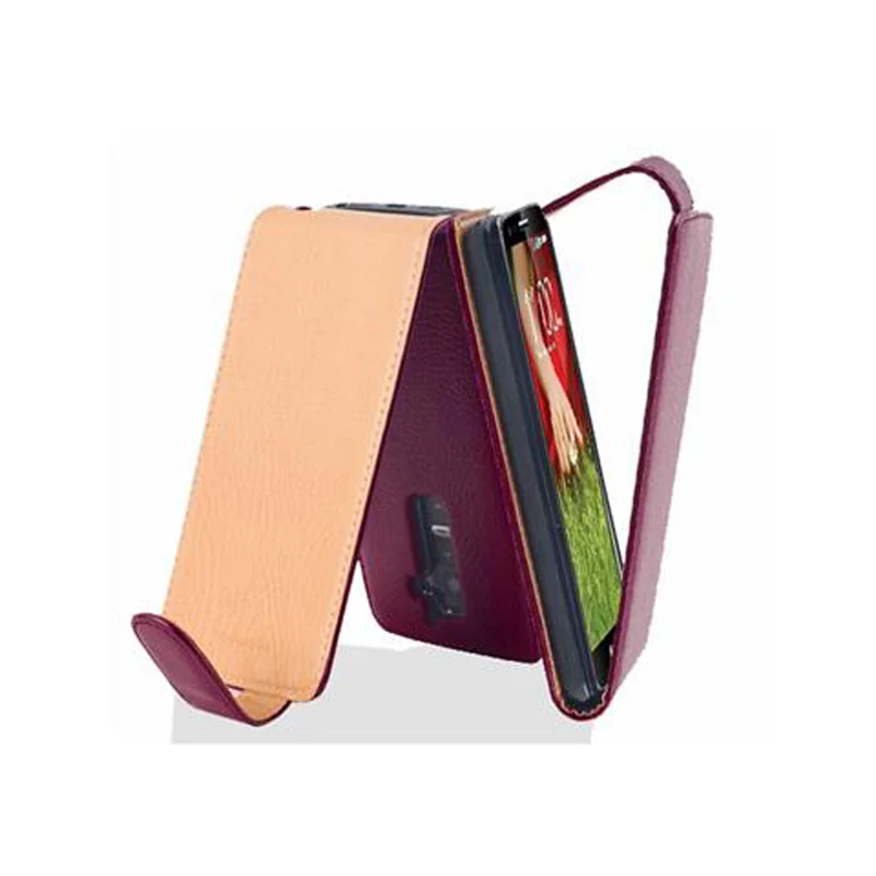 Cadorabo Hülle kompatibel mit LG G2 Schutzhülle im Flip Design aus strukturiertem Kunstleder