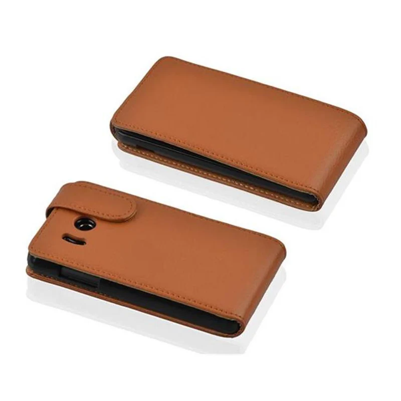 Cadorabo Hülle kompatibel mit Huawei Y3 / Y3C / Y330 / Y331 / Y360 Schutzhülle im Flip Design aus strukturiertem Kunstleder