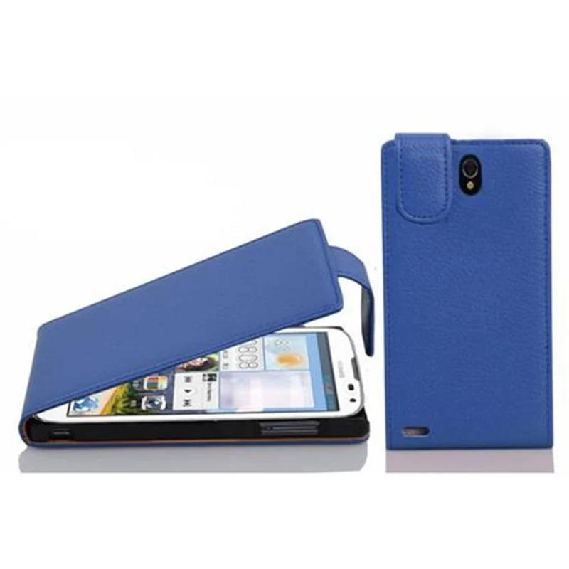 Cadorabo Hülle kompatibel mit Huawei ASCEND G610 Schutzhülle im Flip Design aus strukturiertem Kunstleder