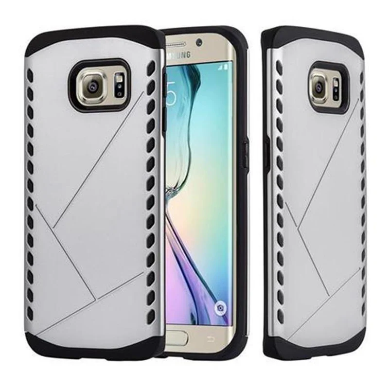 Cadorabo Hülle kompatibel mit Samsung Galaxy S6 EDGE Outdoor Hybrid Hard Case Schutzhülle im Heavy Duty Design