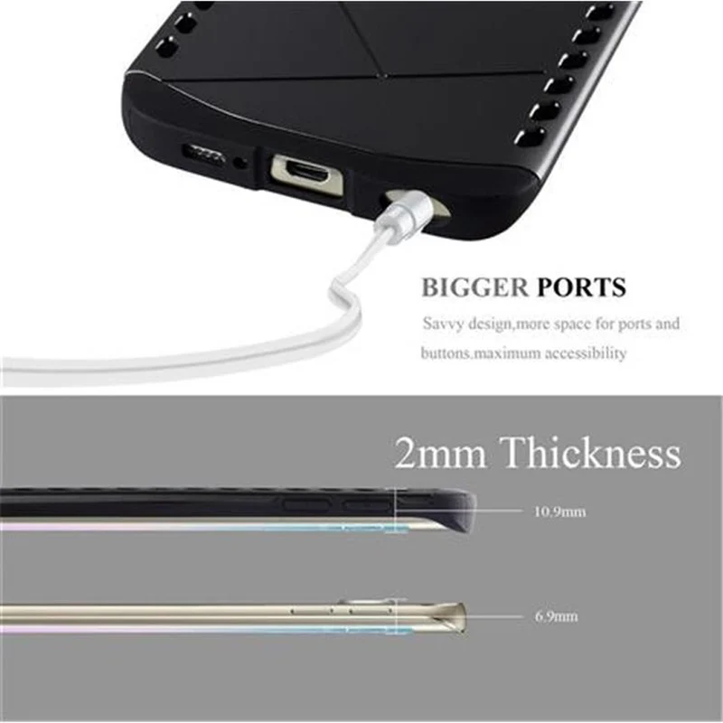Cadorabo Hülle kompatibel mit Samsung Galaxy S6 EDGE Outdoor Hybrid Hard Case Schutzhülle im Heavy Duty Design