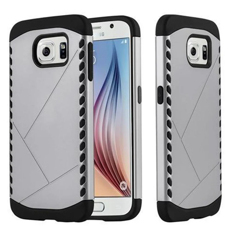Cadorabo Hülle kompatibel mit Samsung Galaxy S6 Outdoor Hybrid Hard Case Schutzhülle im Heavy Duty Design