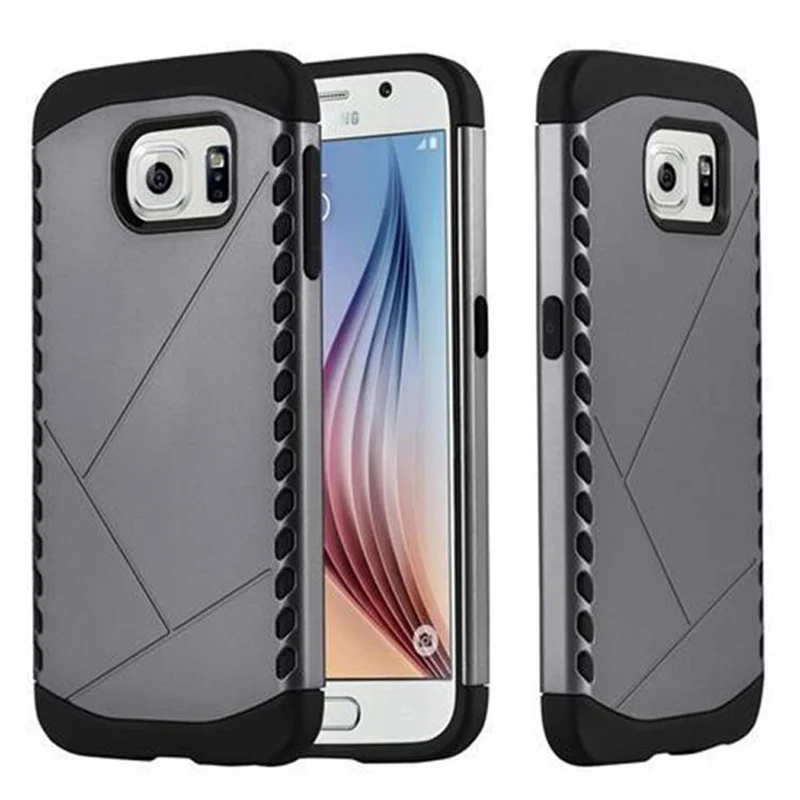 Cadorabo Hülle kompatibel mit Samsung Galaxy S6 Outdoor Hybrid Hard Case Schutzhülle im Heavy Duty Design