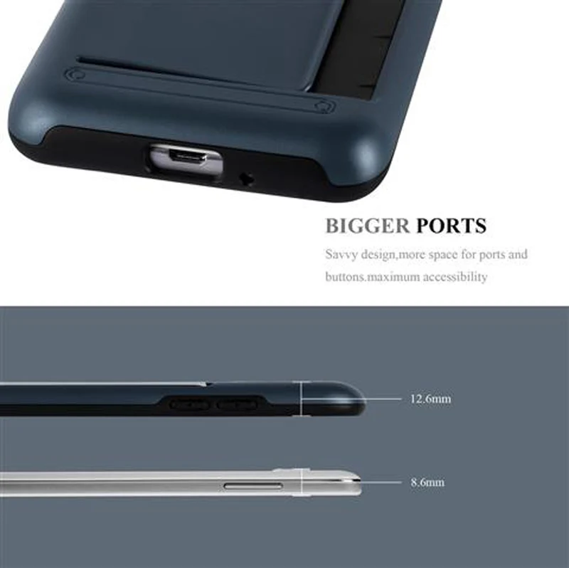 Cadorabo Hülle kompatibel mit Samsung Galaxy GRAND PRIME Outdoor Hybrid Hard Case Schutzhülle mit Kartenfach im Heavy Duty Design