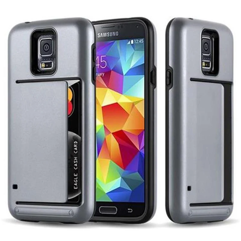Cadorabo Hülle kompatibel mit Samsung Galaxy S5 / S5 NEO Outdoor Hybrid Hard Case Schutzhülle mit Kartenfach im Heavy Duty Design