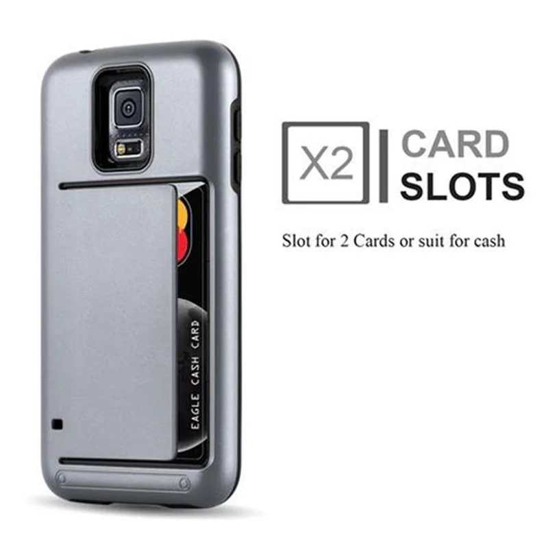 Cadorabo Hülle kompatibel mit Samsung Galaxy S5 / S5 NEO Outdoor Hybrid Hard Case Schutzhülle mit Kartenfach im Heavy Duty Design