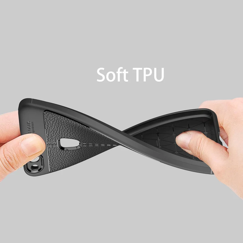 Cadorabo Hülle kompatibel mit Huawei P10 LITE Schutzhülle aus TPU Silikon mit edler Kunstleder-Applikation