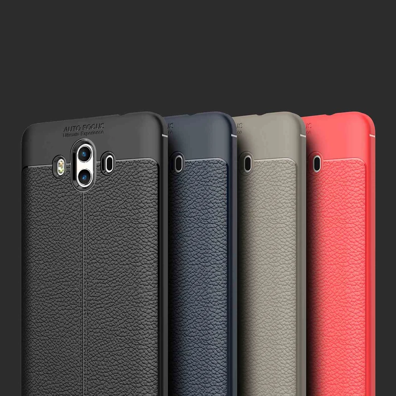 Cadorabo Hülle kompatibel mit Huawei MATE 10 / NOVA 2i Schutzhülle aus TPU Silikon mit edler Kunstleder-Applikation