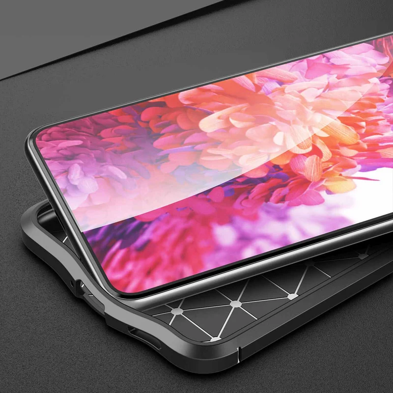 Cadorabo Hülle kompatibel mit Samsung Galaxy S21 PLUS Schutzhülle aus TPU Silikon mit edler Kunstleder-Applikation