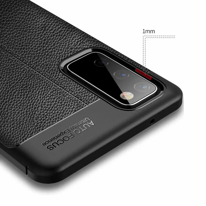 Cadorabo Hülle kompatibel mit Samsung Galaxy S20 FE Schutzhülle aus TPU Silikon mit edler Kunstleder-Applikation