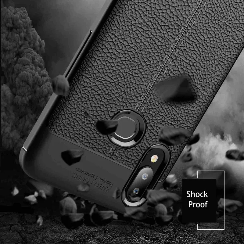 Cadorabo Hülle kompatibel mit Samsung Galaxy A10s / M01s Schutzhülle aus TPU Silikon mit edler Kunstleder-Applikation