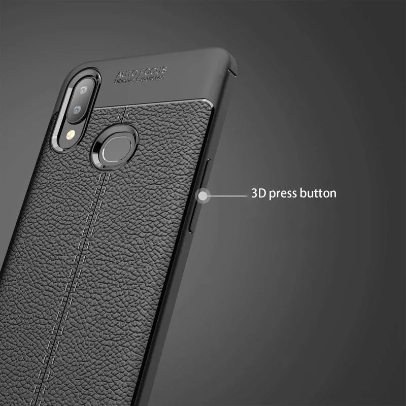 Cadorabo Hülle kompatibel mit Samsung Galaxy A10s / M01s Schutzhülle aus TPU Silikon mit edler Kunstleder-Applikation