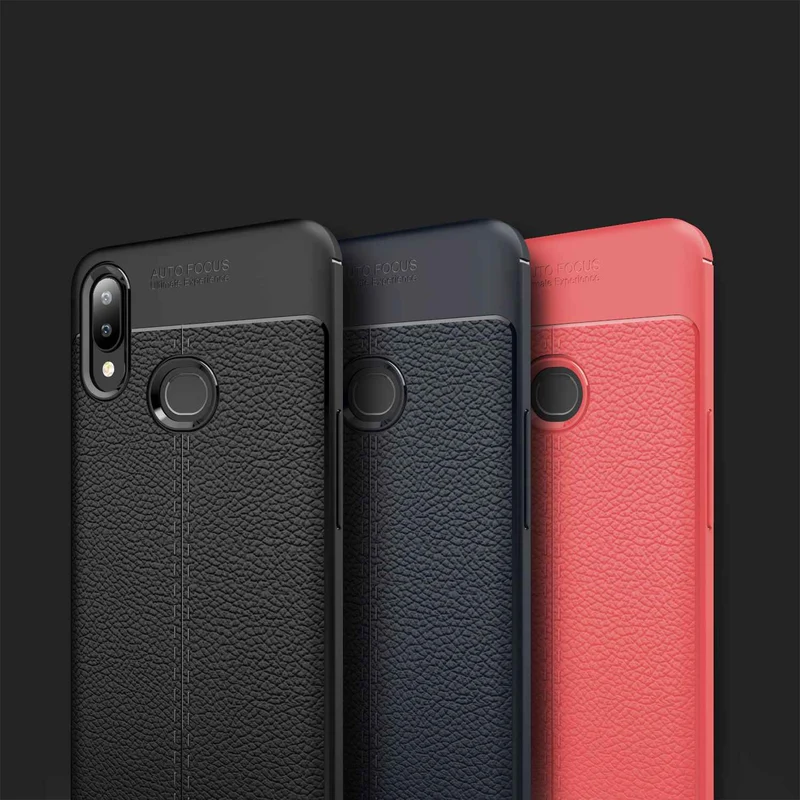 Cadorabo Hülle kompatibel mit Samsung Galaxy A10s / M01s Schutzhülle aus TPU Silikon mit edler Kunstleder-Applikation