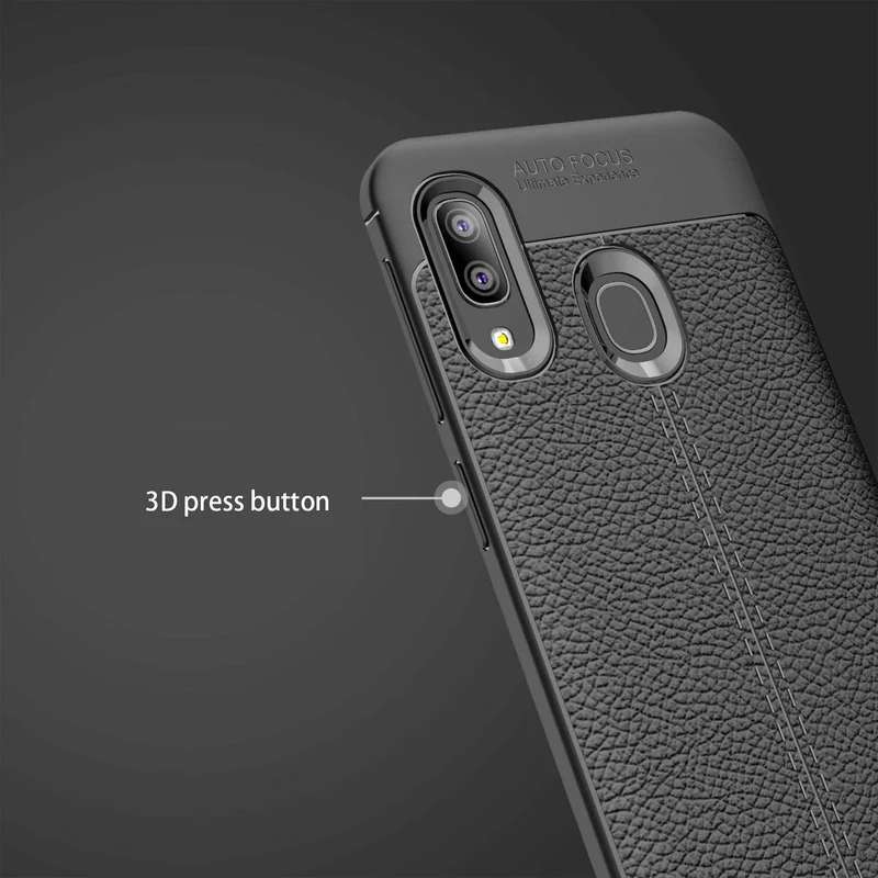 Cadorabo Hülle kompatibel mit Samsung Galaxy A10e / A20e Schutzhülle aus TPU Silikon mit edler Kunstleder-Applikation