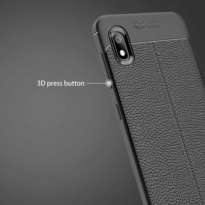 Cadorabo Hülle kompatibel mit Samsung Galaxy A10 / M10 Schutzhülle aus TPU Silikon mit edler Kunstleder-Applikation