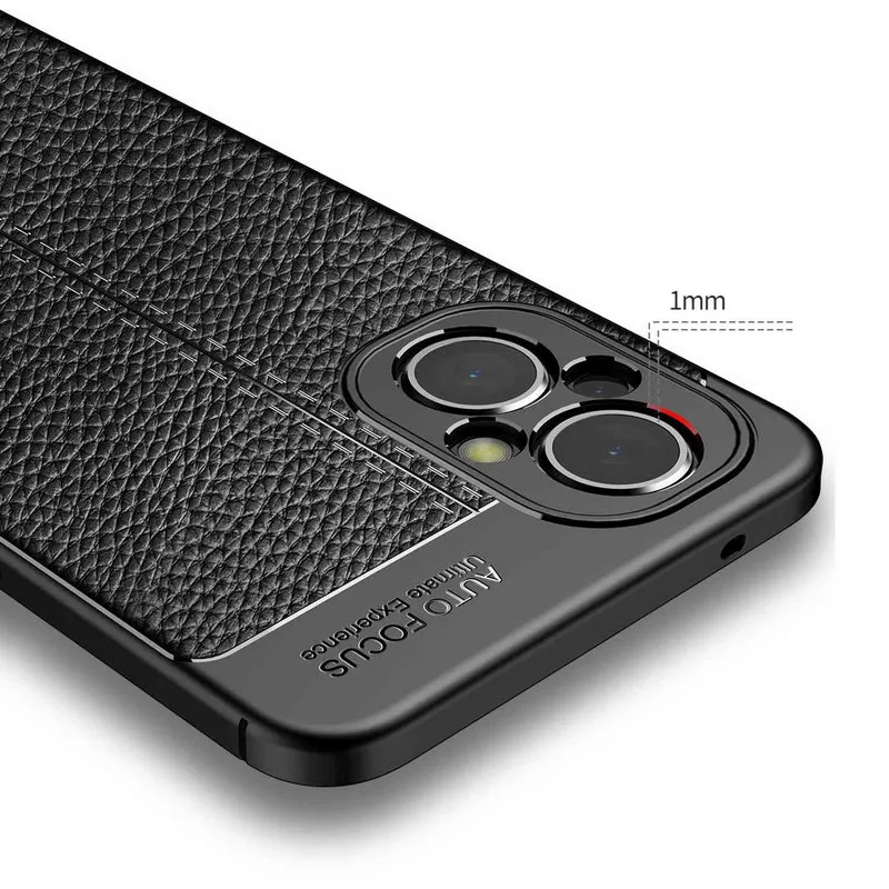 Cadorabo Hülle kompatibel mit OnePlus Nord N200 Schutzhülle aus TPU Silikon mit edler Kunstleder-Applikation