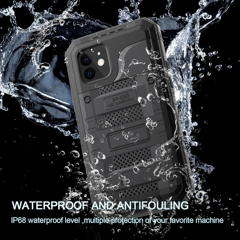 Cadorabo Hülle kompatibel mit Apple iPhone 12 Robuster 360° Rundumschutz mit Displayschutz - Stoßfeste Outdoor Heavy Duty Schutzhülle