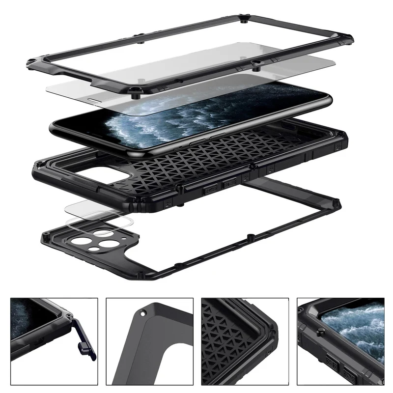 Cadorabo Hülle kompatibel mit Apple iPhone 11 PRO Robuster 360° Rundumschutz mit Displayschutz - Stoßfeste Outdoor Heavy Duty Schutzhülle