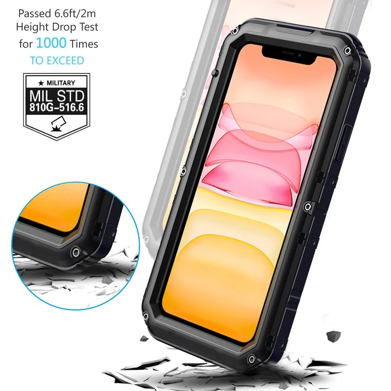 Cadorabo Hülle kompatibel mit Apple iPhone 11 Robuster 360° Rundumschutz mit Displayschutz - Stoßfeste Outdoor Heavy Duty Schutzhülle