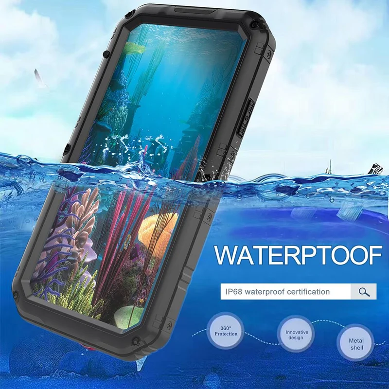 Cadorabo Hülle kompatibel mit Apple iPhone XR Robuster 360° Rundumschutz mit Displayschutz - Stoßfeste Outdoor Heavy Duty Schutzhülle