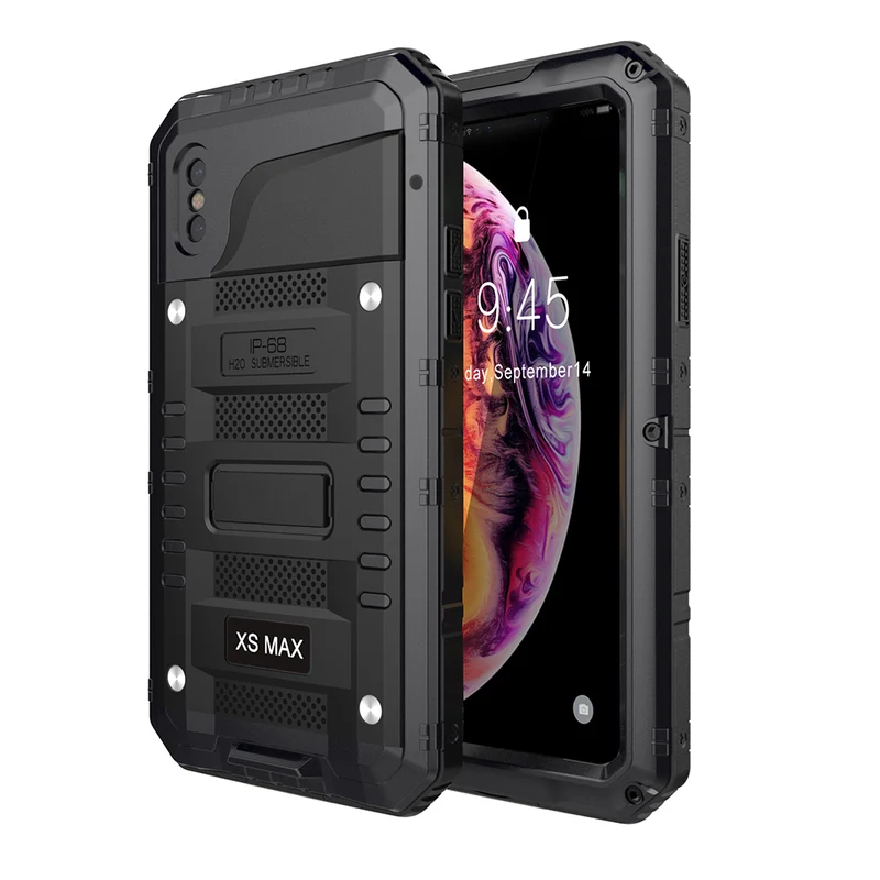 Cadorabo Hülle kompatibel mit Apple iPhone X / XS Robuster 360° Rundumschutz mit Displayschutz - Stoßfeste Outdoor Heavy Duty Schutzhülle