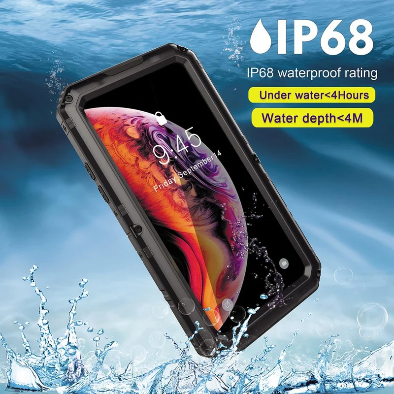 Cadorabo Hülle kompatibel mit Apple iPhone X / XS Robuster 360° Rundumschutz mit Displayschutz - Stoßfeste Outdoor Heavy Duty Schutzhülle
