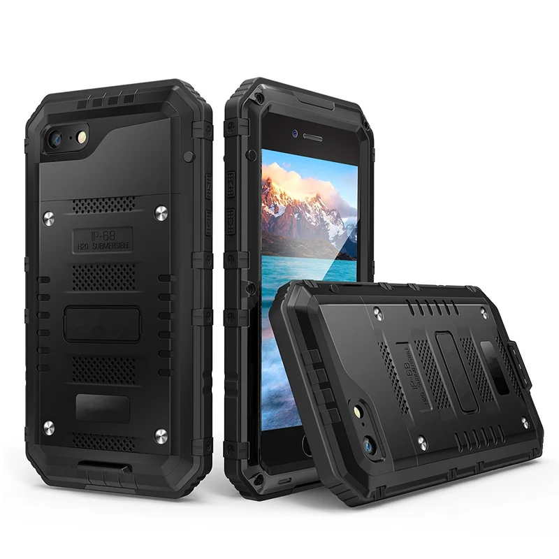 Cadorabo Hülle kompatibel mit Apple iPhone 7 / 7S Robuster 360° Rundumschutz mit Displayschutz - Stoßfeste Outdoor Heavy Duty Schutzhülle