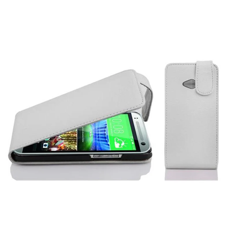 Cadorabo Hülle kompatibel mit HTC ONE M8 MINI Schutzhülle im Flip Design aus strukturiertem Kunstleder