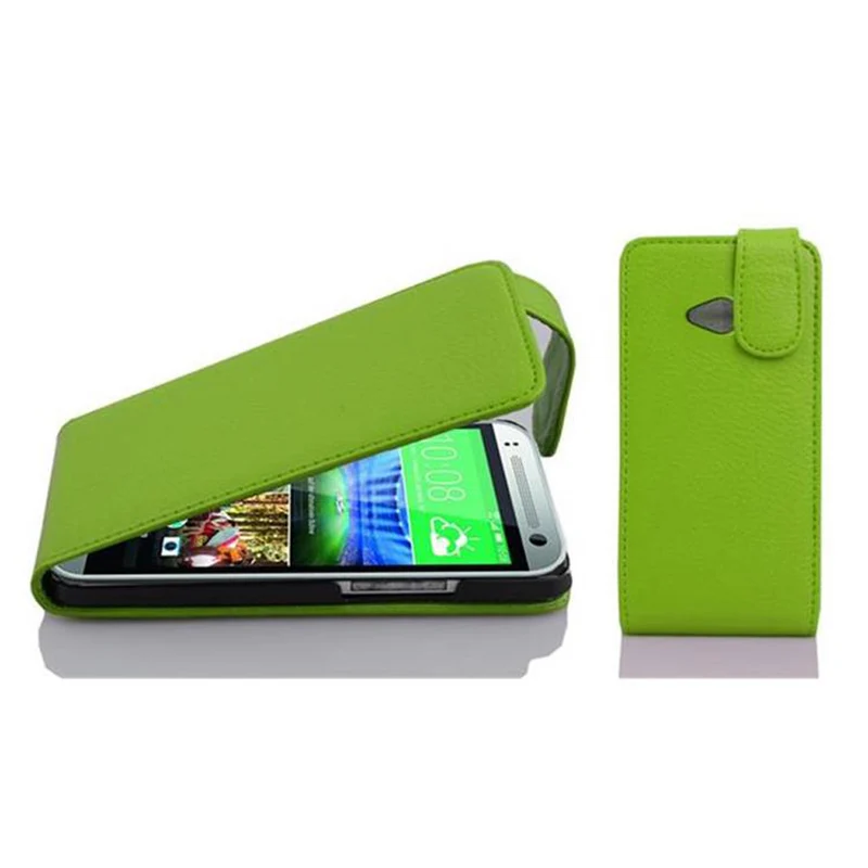 Cadorabo Hülle kompatibel mit HTC ONE M8 MINI Schutzhülle im Flip Design aus strukturiertem Kunstleder