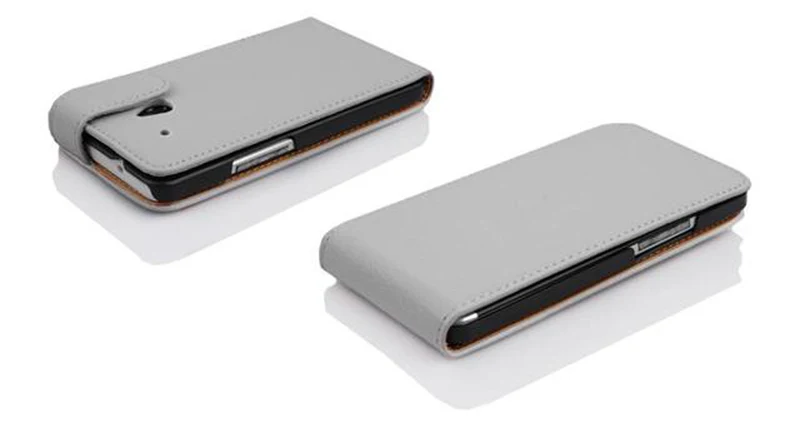Cadorabo Hülle kompatibel mit HTC ONE M8 MINI Schutzhülle im Flip Design aus strukturiertem Kunstleder