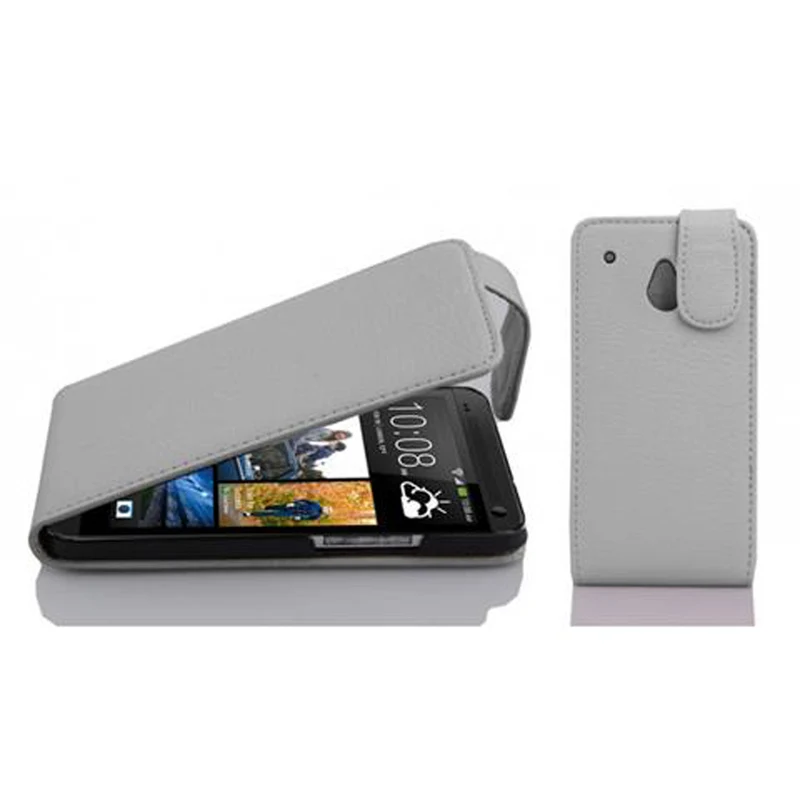 Cadorabo Hülle kompatibel mit HTC ONE M4 MINI Schutzhülle im Flip Design aus strukturiertem Kunstleder