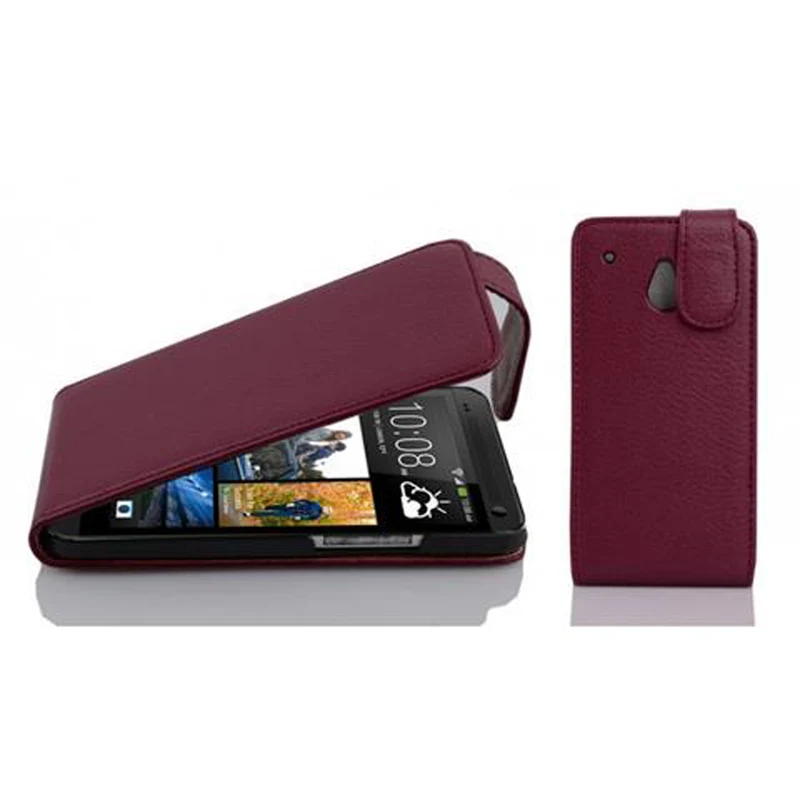 Cadorabo Hülle kompatibel mit HTC ONE M4 MINI Schutzhülle im Flip Design aus strukturiertem Kunstleder