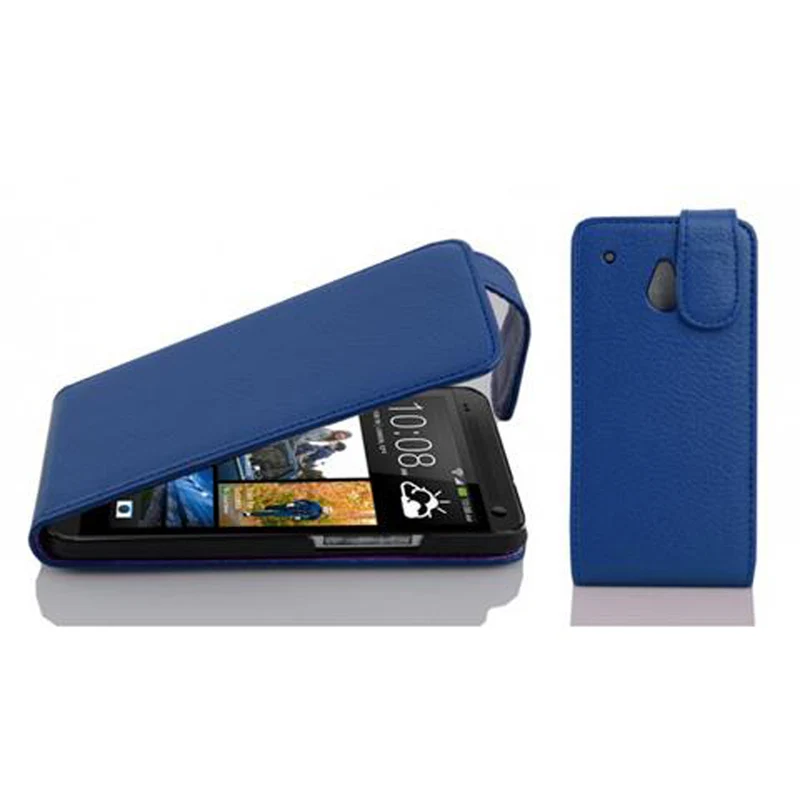 Cadorabo Hülle kompatibel mit HTC ONE M4 MINI Schutzhülle im Flip Design aus strukturiertem Kunstleder