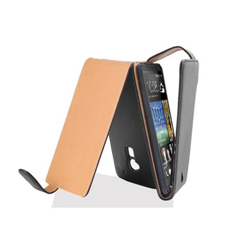 Cadorabo Hülle kompatibel mit HTC ONE MAX T6 Schutzhülle im Flip Design aus strukturiertem Kunstleder