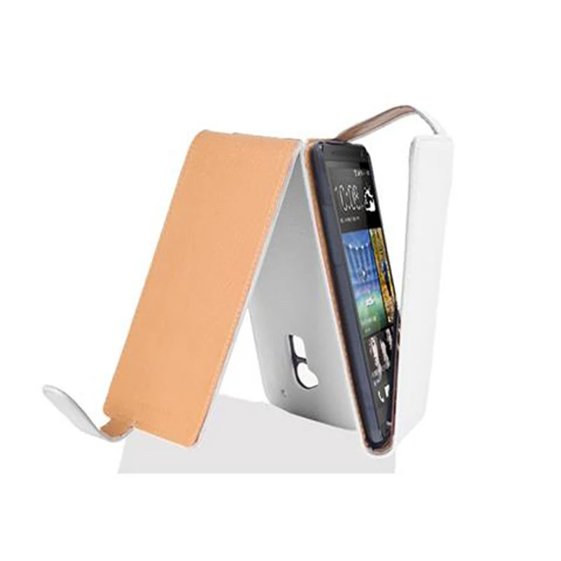 Cadorabo Hülle kompatibel mit HTC ONE MAX T6 Schutzhülle im Flip Design aus strukturiertem Kunstleder