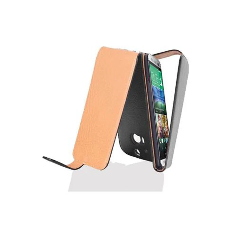 Cadorabo Hülle kompatibel mit HTC ONE M8 Schutzhülle im Flip Design aus strukturiertem Kunstleder