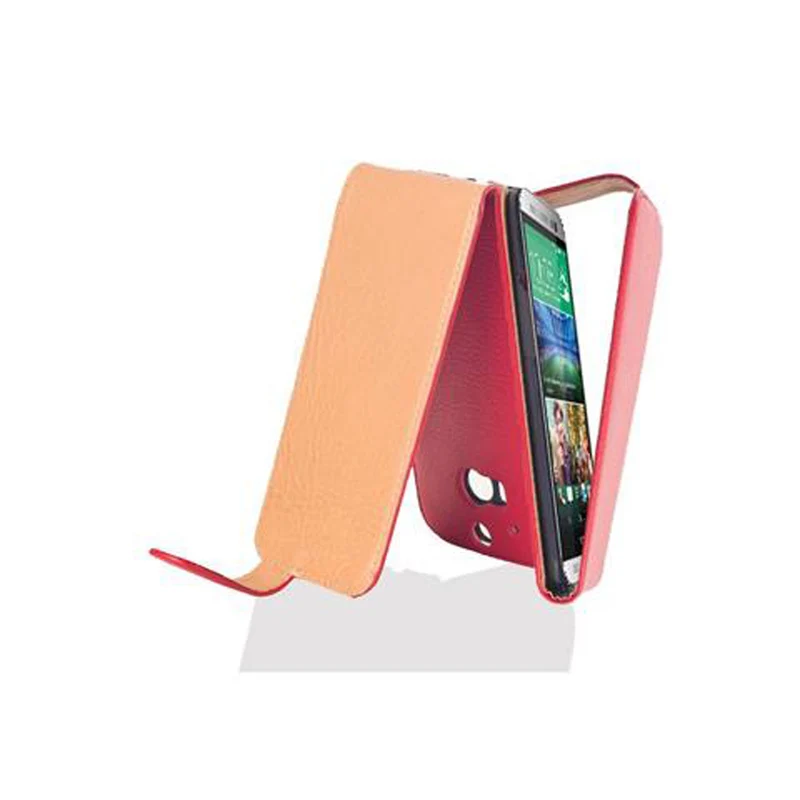 Cadorabo Hülle kompatibel mit HTC ONE M8 Schutzhülle im Flip Design aus strukturiertem Kunstleder
