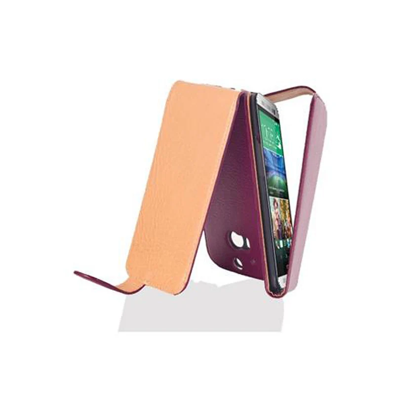 Cadorabo Hülle kompatibel mit HTC ONE M8 Schutzhülle im Flip Design aus strukturiertem Kunstleder