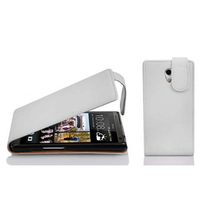 Cadorabo Hülle kompatibel mit HTC Desire 700 Schutzhülle im Flip Design aus strukturiertem Kunstleder