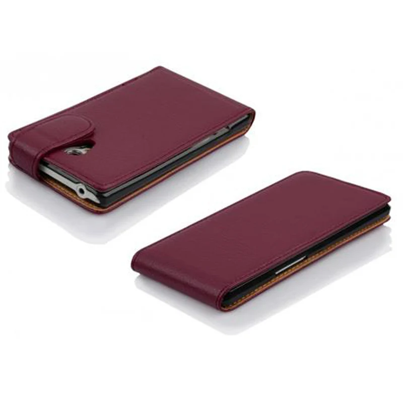 Cadorabo Hülle kompatibel mit HTC Desire 700 Schutzhülle im Flip Design aus strukturiertem Kunstleder