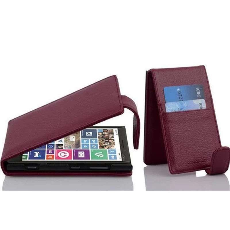 Cadorabo Hülle kompatibel mit Nokia Lumia 929 / 930 Schutzhülle im Flip Design aus strukturiertem Kunstleder