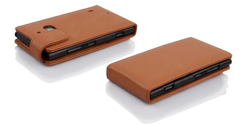 Cadorabo Hülle kompatibel mit Nokia Lumia 929 / 930 Schutzhülle im Flip Design aus strukturiertem Kunstleder