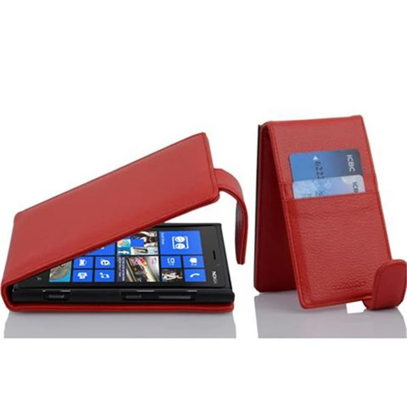 Cadorabo Hülle kompatibel mit Nokia Lumia 920 Schutzhülle im Flip Design aus strukturiertem Kunstleder