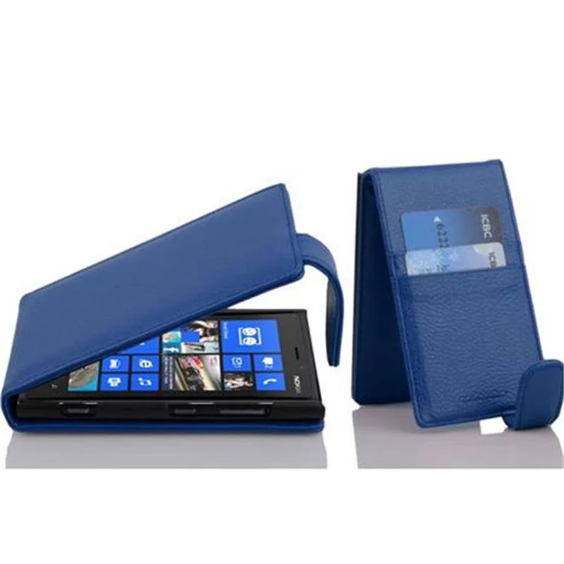 Cadorabo Hülle kompatibel mit Nokia Lumia 920 Schutzhülle im Flip Design aus strukturiertem Kunstleder