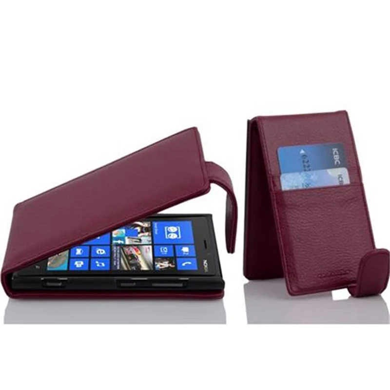 Cadorabo Hülle kompatibel mit Nokia Lumia 920 Schutzhülle im Flip Design aus strukturiertem Kunstleder
