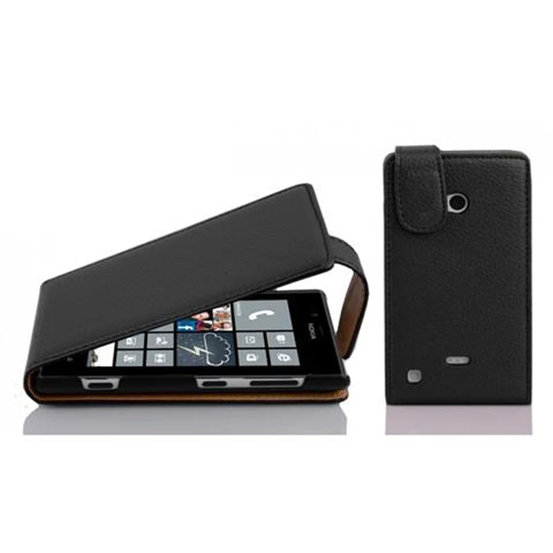Cadorabo Hülle kompatibel mit Nokia Lumia 720 Schutzhülle im Flip Design aus strukturiertem Kunstleder